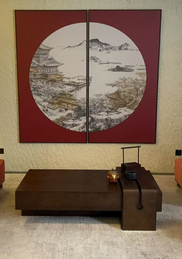 لوحة حائط حجرية مرنة على شكل قمر