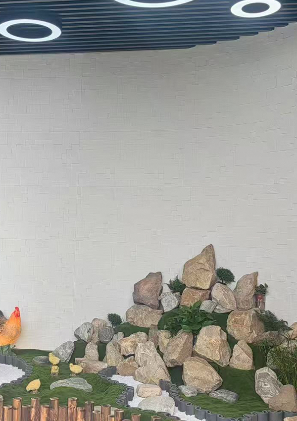 لوحة حائط خارجية ثلاثية الأبعاد من الطوب والحجر المرن