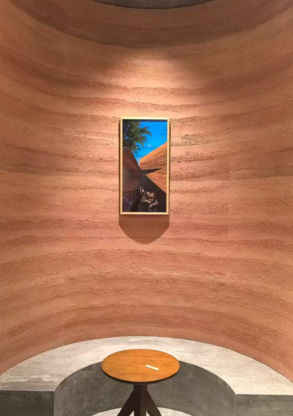 لوحة حائط حجرية مرنة من الطين المدكوك الناعم/الخشن